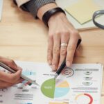 People looking at graphs